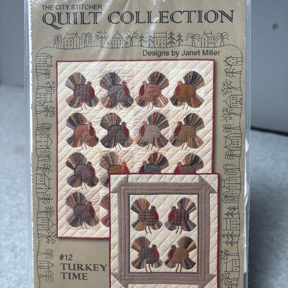 Turkey Time Quilt Pattern By The City Stitcher Janet Miller Design - Picture 5 of 6